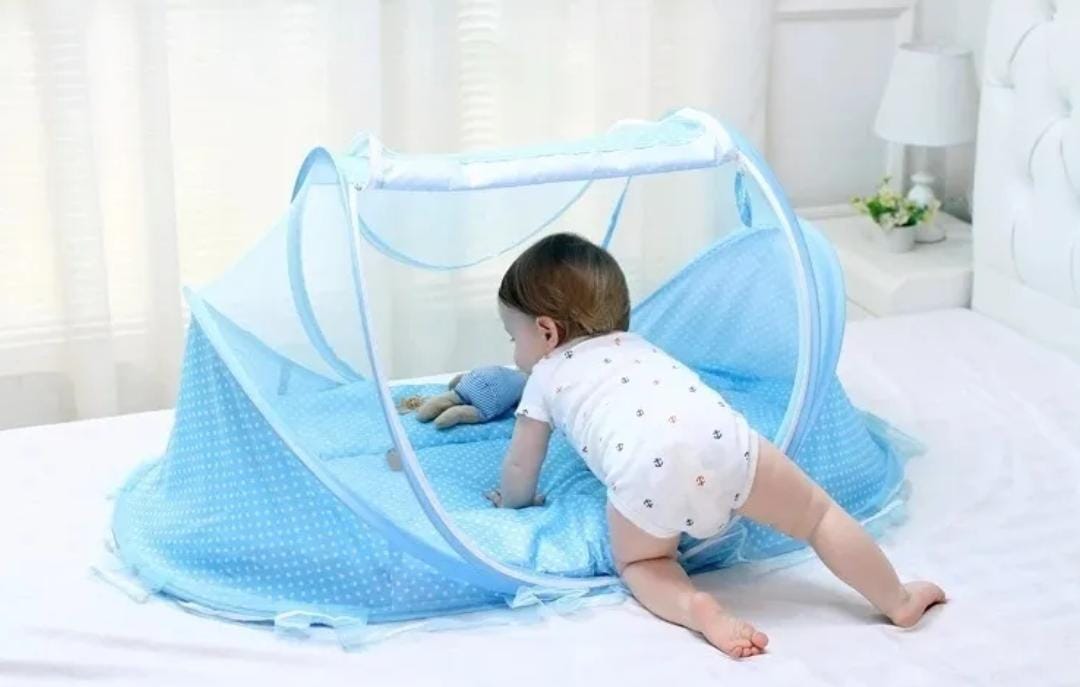 Mosquitero para bebé portátil- Azul - Imagen 3