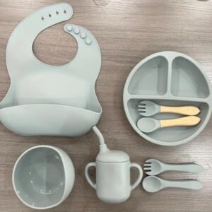Set vajilla en silicona para bebé mundo infantil Jeremy kids